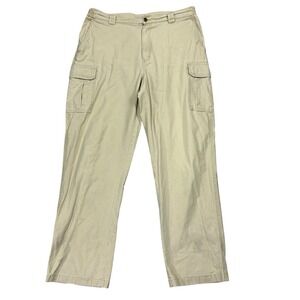 LL‎ Bean Tropic Weight Cargo Pants Mens 38X34 Tan Natural Fit Comfort Waist